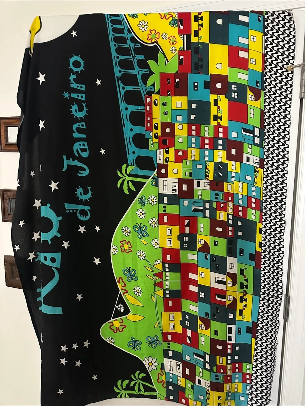 Rio de Janeiro Colorful Cityscape tapestry